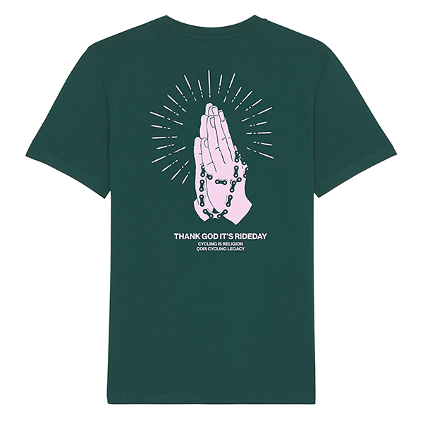 cois（ソワ）Cycling is religion サイクリング Tシャツ グリーン
