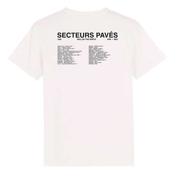 cois（ソワ）パリ～ルーベ Secteurs Paves サイクリング Tシャツ オフホワイト
