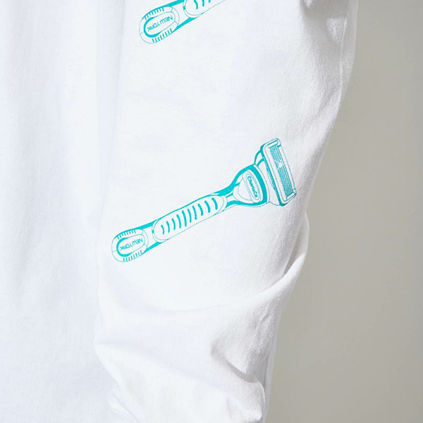 CHARI＆CO NEW SHAVER PKT L/S TEE Tシャツ ロンT WHITE