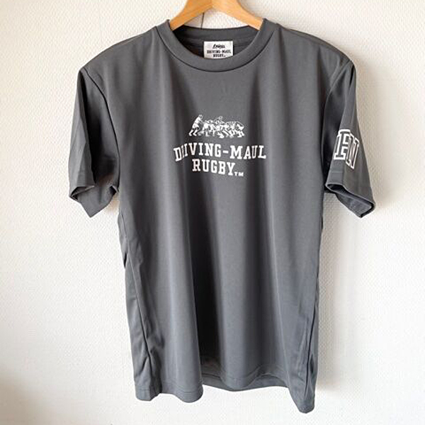 DRIVING-MAUL RUGBY DRY MESH Tシャツ DKグレー