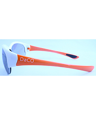 DaCO レディース スポーツサングラス ホワイト/オレンジ