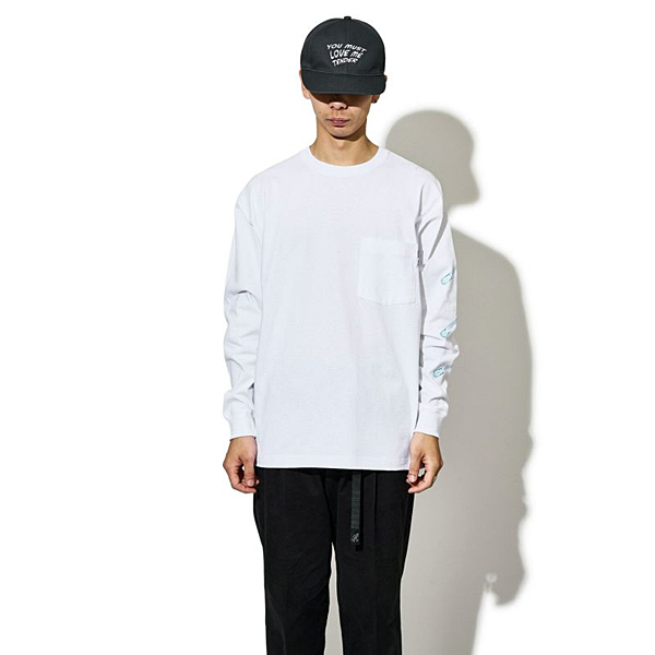 CHARI＆CO NEW SHAVER PKT L/S TEE Tシャツ ロンT WHITE