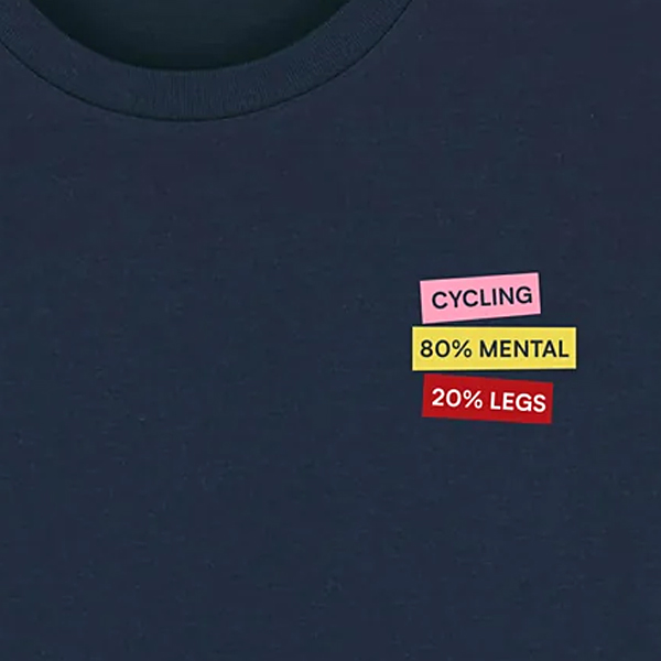cois（ソワ）Cycling: 80% mental, 20% legs サイクリング Tシャツ