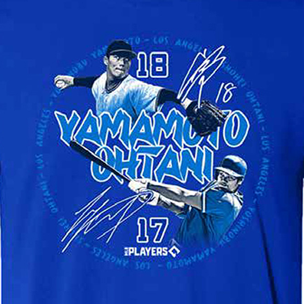 SHOHEI OHTANI 大谷翔平 - OHTANI & YAMAMOTO SIGNATURE SERIES Tシャツ ドジャースブルー