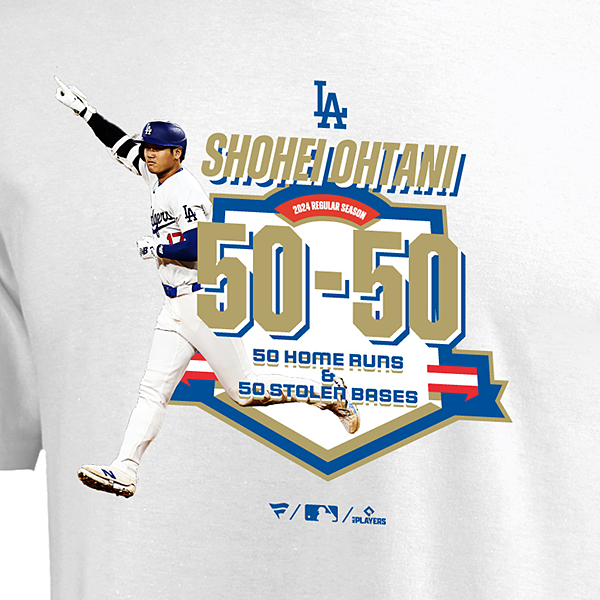 大谷翔平 50-50 Club 達成記念Tシャツ ホワイト