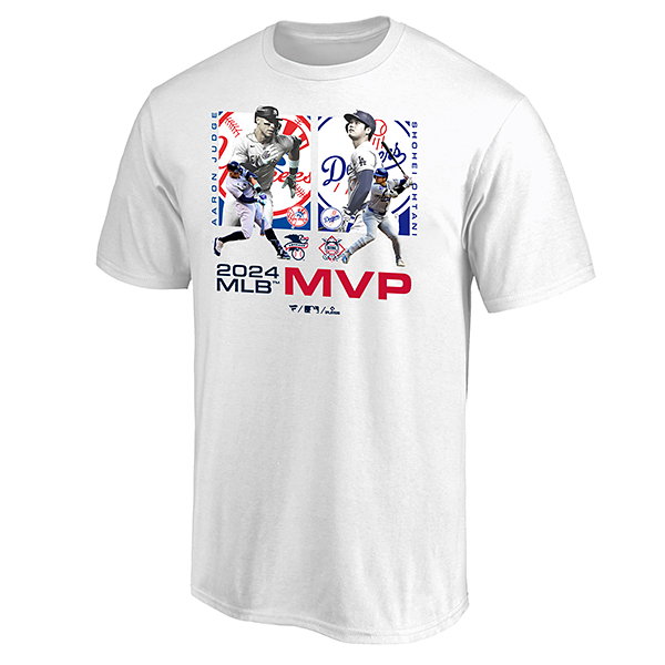 ドジャース 大谷翔平 × ヤンキース アーロン・ジャッジ MVP 2024 コラボ Tシャツ ホワイト