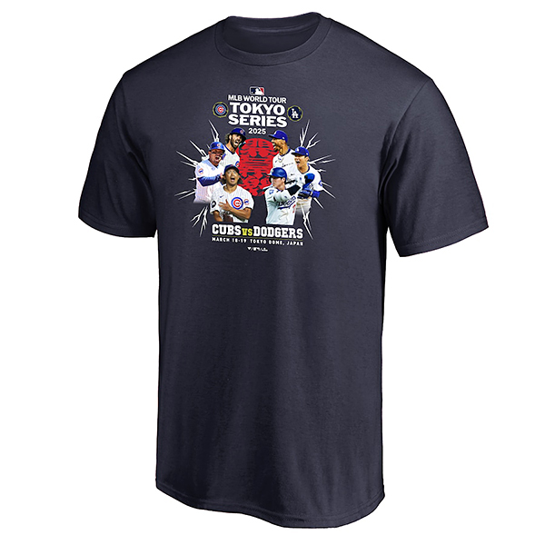 Fanatics シカゴ・カブス vs ロサンゼルス・ドジャース MLB WORLD TOUR TOKYO SERIES Tシャツ