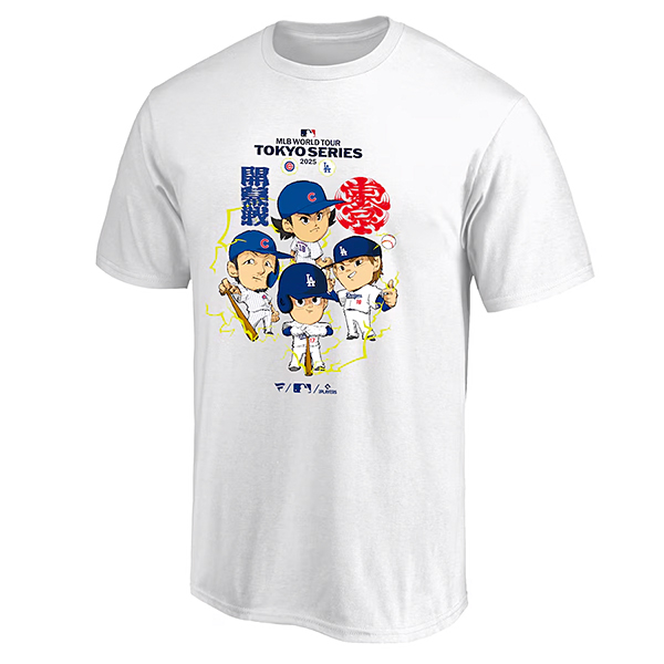 Fanatics プレイヤーイラスト MLB WORLD TOUR TOKYO SERIES Tシャツ ホワイト