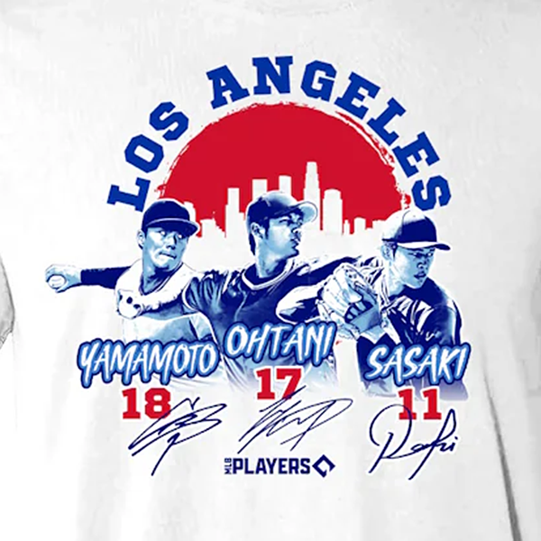 MLB ロサンゼルス・ドジャース 侍トリオ 大谷翔平 山本由伸 佐々木朗希 LIMITED EDITION Tシャツ