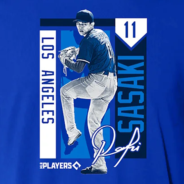 MLB ロサンゼルス・ドジャース 佐々木朗希 Number 11 ColorBlock Tシャツ