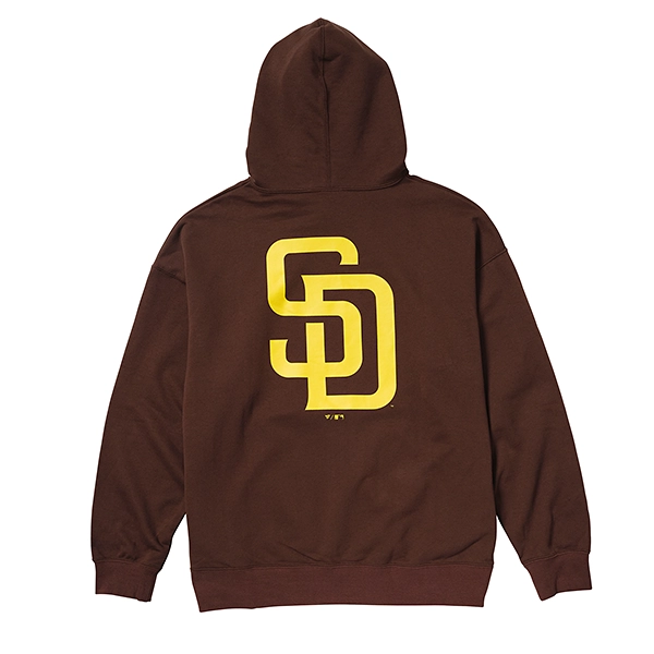 MLB サンディエゴ・パドレス STANDARD PRINT LOGO フーディー ブラウン