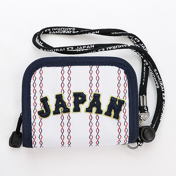 侍ジャパン SAMURAI JAPAN ラウンドウオレットストライプ