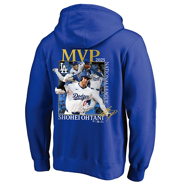 Fanatics ロサンゼルス・ドジャース 大谷翔平 2025年ナショナルリーグ MVP 受賞記念 フーディー ブルー