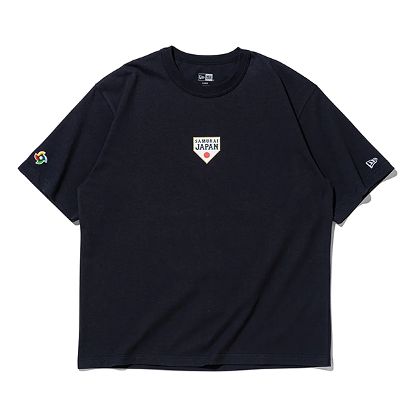 NEW ERA World Baseball Classic SAMURAI フラッグロゴ 半袖 ウォッシュドコットン Tシャツ (ネイビー)