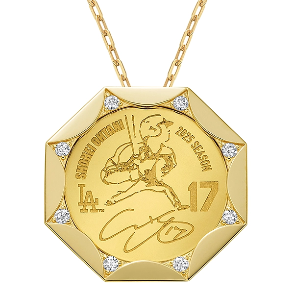 【大谷翔平選手 2025シーズン ロサンゼルス・ドジャース ワールドシリーズ優勝 / ナショナル・リーグ MVP 受賞記念】SHOHEI OHTANI OFFICIAL「K24/K18 COIN DIAMOND PENDANTS」（2025）