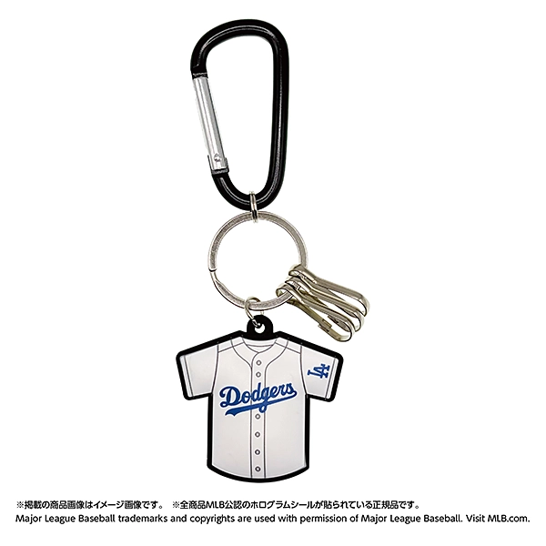 MLB 2026 ロサンゼルス・ドジャース カラビナ付きキーチェーン（ホーム/シティコネクト）