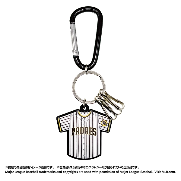 MLB 2026 サンディエゴ・パドレス カラビナ付きキーチェーン（ホーム/ビジター）