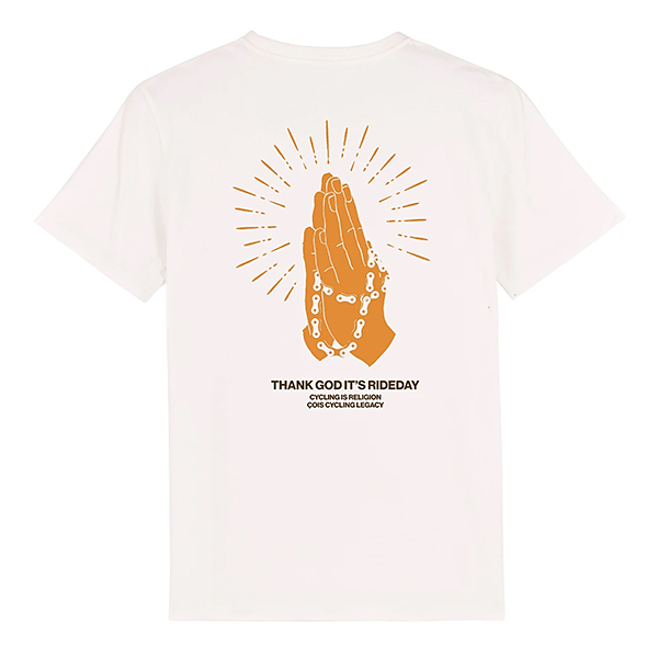 cois（ソワ）Cycling is religion サイクリング Tシャツ オフホワイト