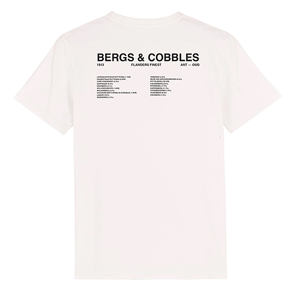 cois（ソワ）ロンド・ファン・フラーンデレン Bergs Cobbles サイクリング Tシャツ オフホワイト