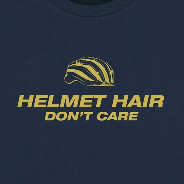 cois（ソワ）Helmet hair don’t care サイクリング Tシャツ ネイビー・マスタード