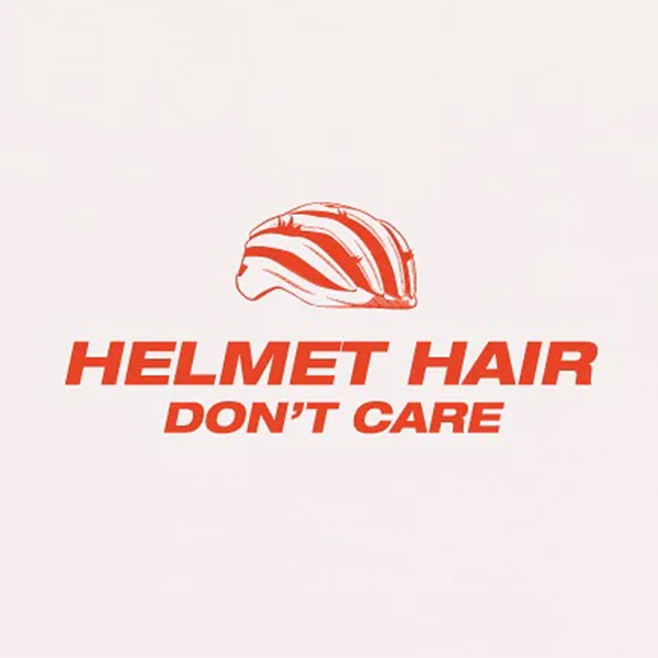 cois（ソワ）Helmet hair don’t care サイクリング Tシャツ オフホワイト・ブライトレッド