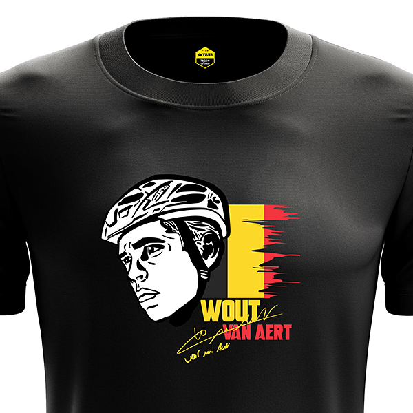 ヴィスマ・リースアバイク WOUT VAN AERT Tシャツ ブラック