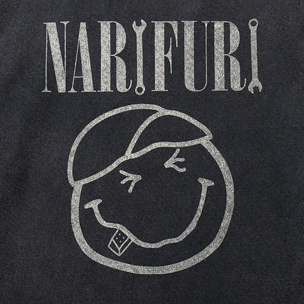 narifuri × SMILEY FACE ガーメントダイロングスリーブTシャツ CHARCOAL