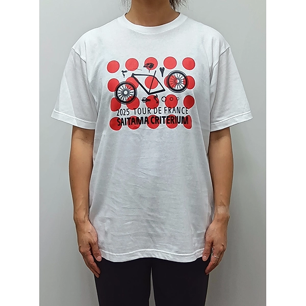 2025 ツール・ド・フランスさいたまクリテリウムオフィシャルグッズ Tシャツ 赤ドット