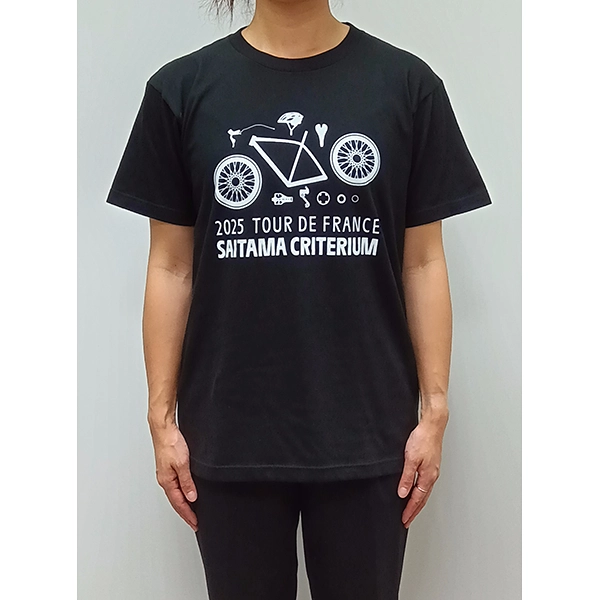 2025 ツール・ド・フランスさいたまクリテリウムオフィシャルグッズ Tシャツ ブラック