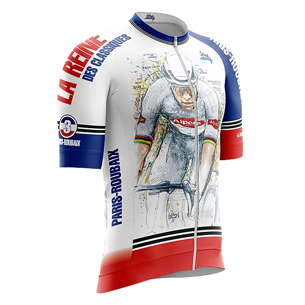パリ～ルーベ 2025 the art fo cycle マチュー・ファンデルプール 半袖サイクルジャージ