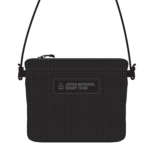 ラグビー日本代表 ポーチ(ストラップ付き) BLACK