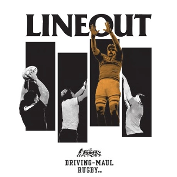 DRIVING-MAUL RUGBY(TM) LINEOUT Tシャツ WHITE