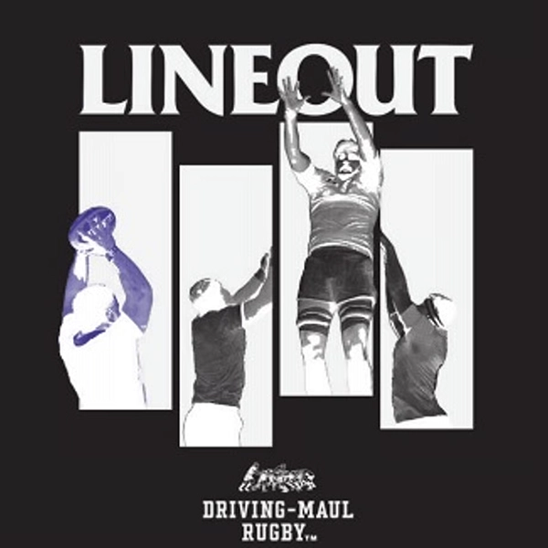 DRIVING-MAUL RUGBY(TM) LINEOUT Tシャツ BLACK
