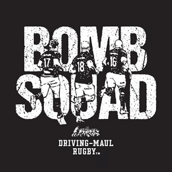 DRIVING-MAUL RUGBY(TM) BOMB SQUAD Tシャツ BLACK