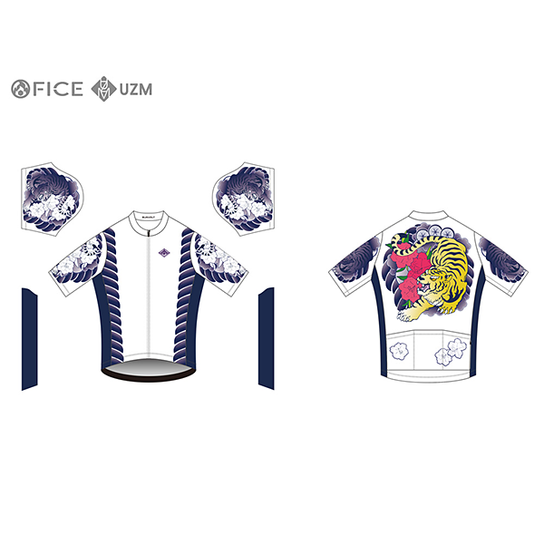 まつしまゆうこ サイクルジャージ セットイン 和彫 - 虎
