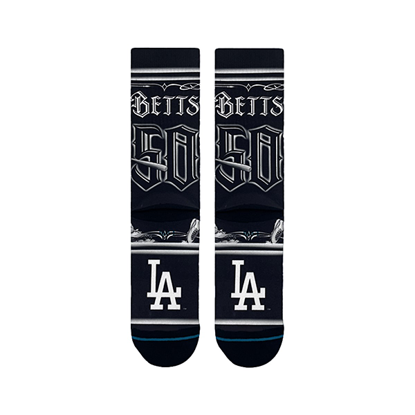 ムーキー・ベッツ Mister Cartoon x Dodgers（ミスターカートゥーン×ドジャース）コラボモデル STANCE（スタンス）ソックス ブラック