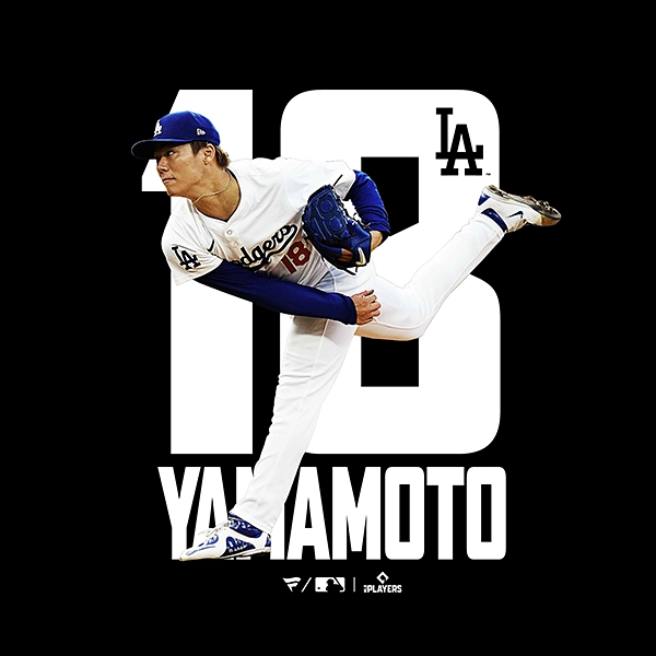 Fanatics ロサンゼルス・ドジャース 山本由伸 グラフィック＆ナンバーTシャツ