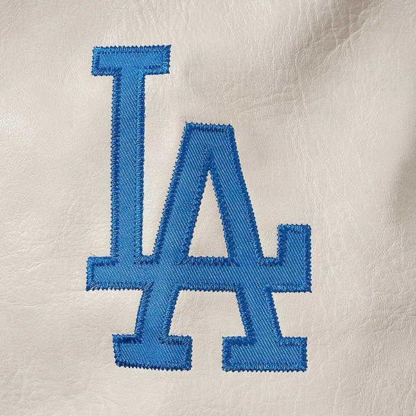 MLB ロサンゼルス・ドジャース STANDARD LOGO PU MELTON スタジアムジャケット ブルー