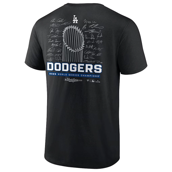 Fanatics 2025 ロサンゼルス・ドジャース ワールドシリーズ 優勝 シグネチャーロスター Tシャツ