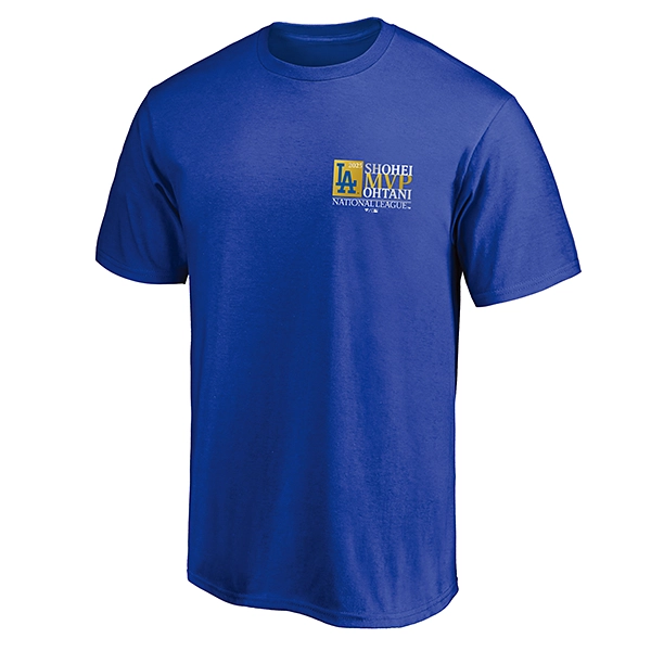 Fanatics ロサンゼルス・ドジャース 大谷翔平 2025年ナショナルリーグ MVP 受賞記念 ネーム＆ナンバー Tシャツ ブルー