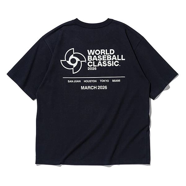 NEW ERA World Baseball Classic WBCロゴ 半袖 ウォッシュドコットン Tシャツ  (ネイビー)