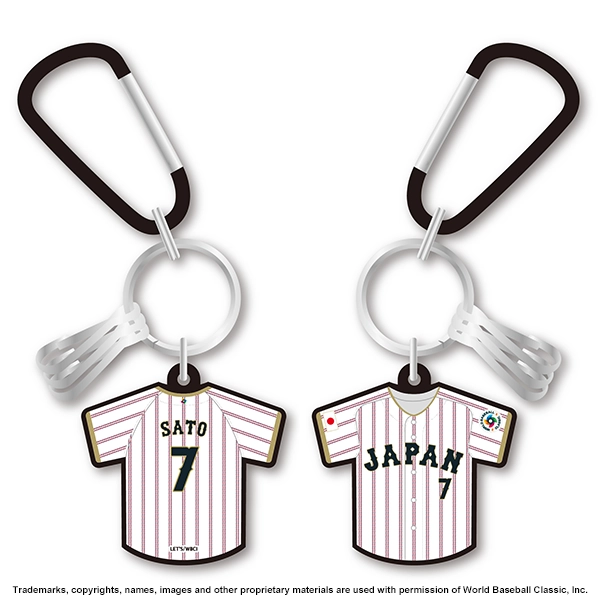 2026 WORLD BASEBALL CLASSIC 選手ラバーカラビナキーチェーン