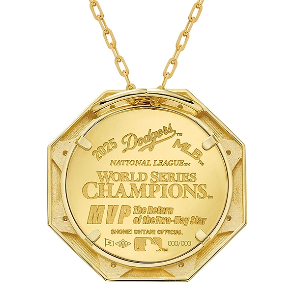 【大谷翔平選手 2025シーズン ロサンゼルス・ドジャース ワールドシリーズ優勝 / ナショナル・リーグ MVP 受賞記念】SHOHEI OHTANI OFFICIAL「K24/K18 COIN DIAMOND PENDANTS」（2025）