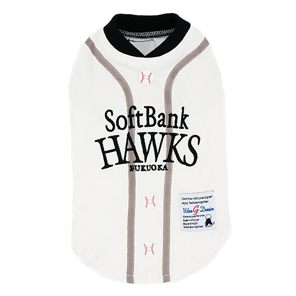 福岡ソフトバンクホークス 承認野球ペット用Ｔシャツ２