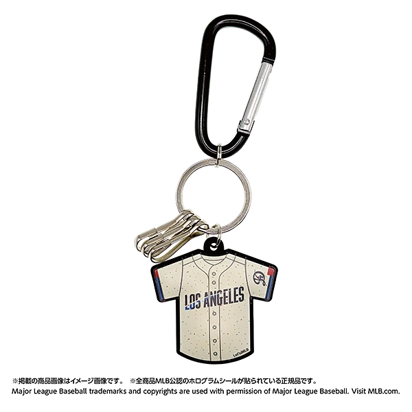 MLB 2026 ロサンゼルス・ドジャース カラビナ付きキーチェーン（ホーム/シティコネクト）
