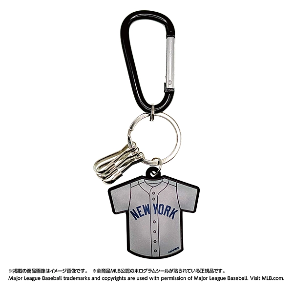 MLB 2026 ニューヨーク・ヤンキース カラビナ付きキーチェーン（ホーム/ビジター）