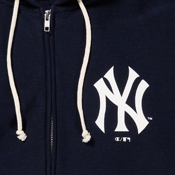 Champion × MLB ジップアップフーディー ヴィンテージ ニューヨーク・ヤンキース