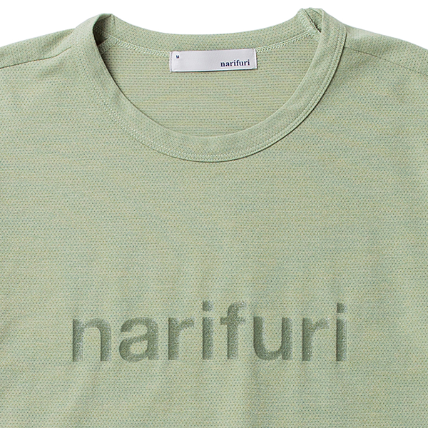 narifuri アクティブメッシュバックポケットTシャツ SAGE