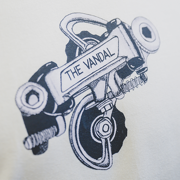 THE VANDAL Tシャツ Derailleur '84 ヴィンテージホワイト