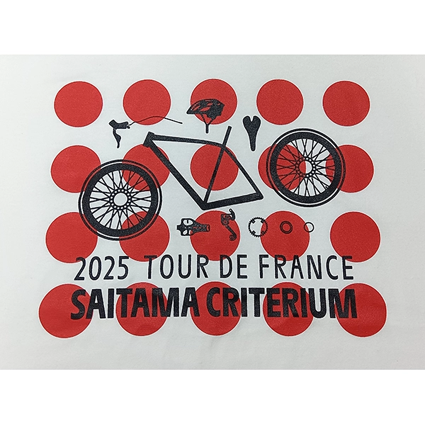 2025 ツール・ド・フランスさいたまクリテリウムオフィシャルグッズ Tシャツ 赤ドット